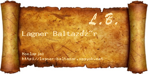 Lagner Baltazár névjegykártya